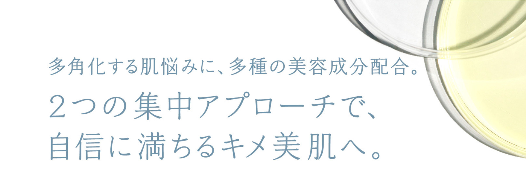 多角化する肌悩みに、多種の美容成分配合。